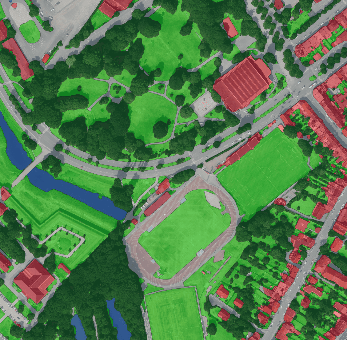 Détection des changements d'occupation des sols par GeoAI